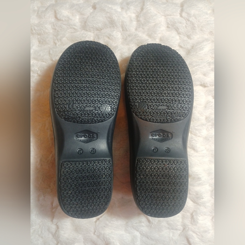 Crocs Neria Pro II Clogs Womens 10 Slip On Slip Resistant Black Work Shoes - Picture 9 of 10